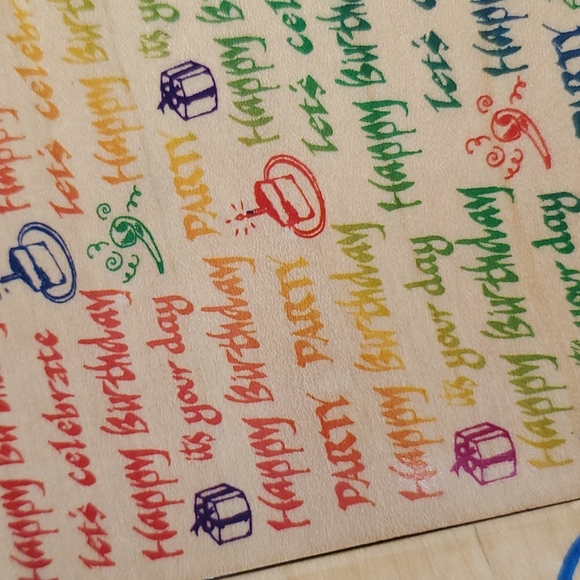 Rubber Stamps 2 full card size Happy Birthday candle design date year stamp - Picture 9 of 12